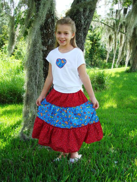 Triple Tiered Twirly Skirt